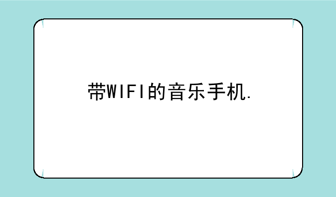带WIFI的音乐手机.