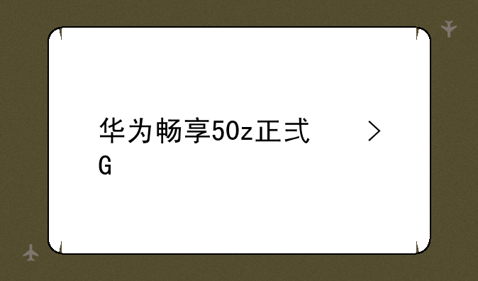 华为畅享50z正式发布