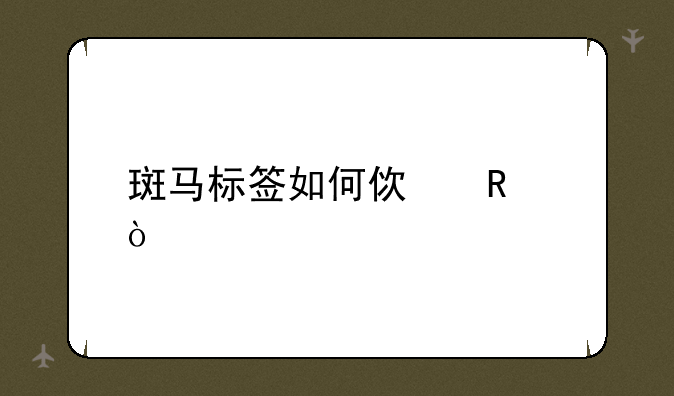 斑马标签如何使用？
