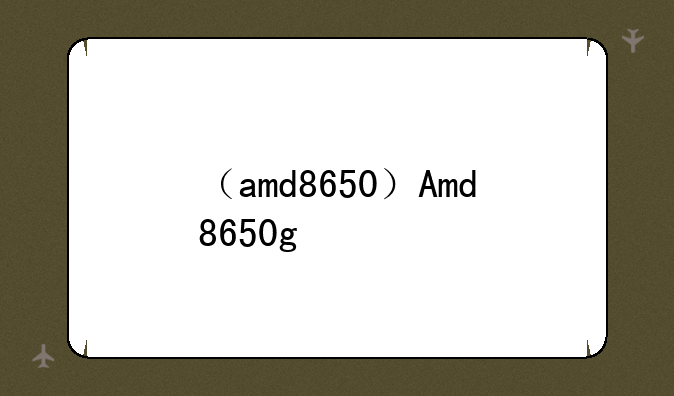（amd8650）Amd8650g