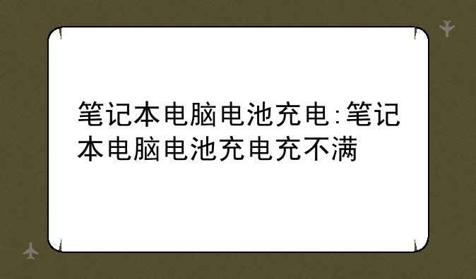 笔记本电脑电池充电:笔记本电脑电池充电充不满