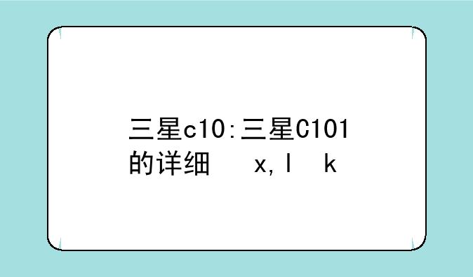 三星c10:三星C101的详细参数