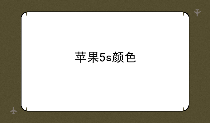 苹果5s颜色